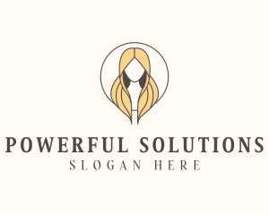 Blonde Hair Woman logo design