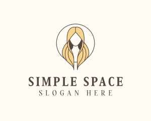 Blonde Hair Woman logo design