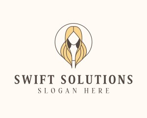 Blonde Hair Woman logo design