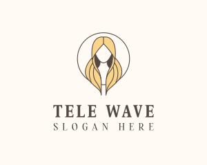 Blonde Hair Woman logo design