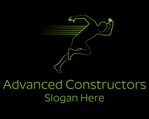 Athletic Running Man  logo design