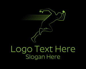 Running - Athletic Running Man logo design