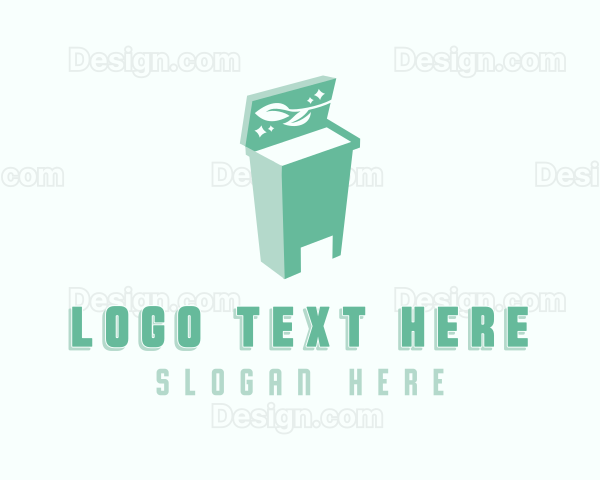 Garbage Bin Waste Disposal Logo