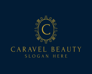 Royal Floral Fashion Salon  logo design