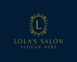 Royal Floral Fashion Salon  logo design