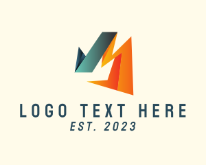 Letter - Colorful Company Letter M logo design