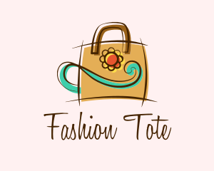 Elegant Flower Handbag logo design