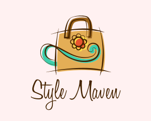 Elegant Flower Handbag logo design