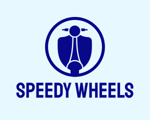 Blue Scooter Vehicle logo