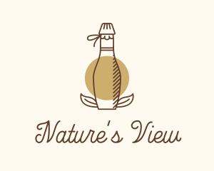 Kombucha Drink Bottle logo design