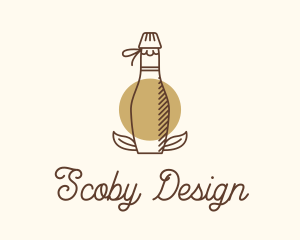 Kombucha Drink Bottle logo