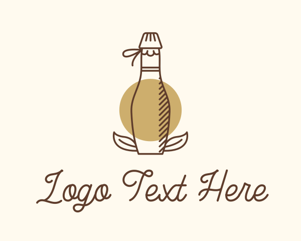 Kombucha Drink Bottle logo