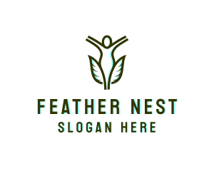 Woman Feather Pen logo design