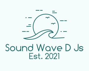 Minimalist Summer Wave logo design