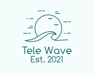 Minimalist Summer Wave logo design