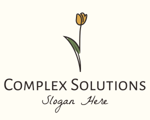 Tulip Flower Monoline logo design