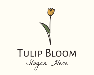 Tulip Flower Monoline logo