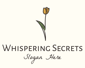 Tulip Flower Monoline logo