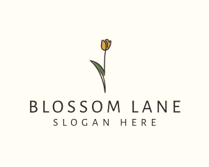 Tulip Flower Monoline logo