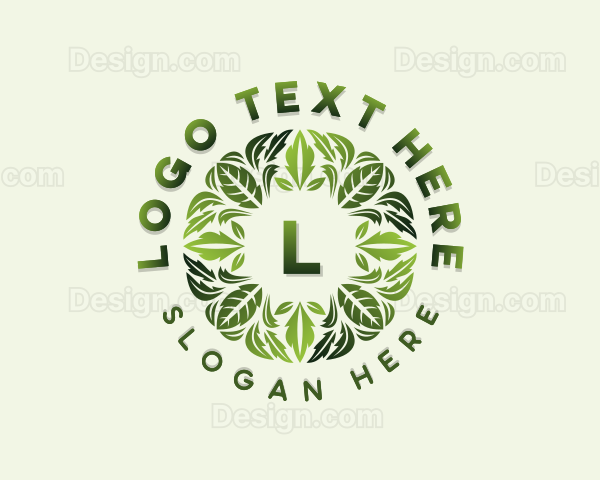 Nature Gardening Leaves Logo