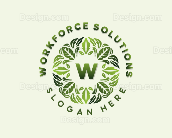 Nature Gardening Leaves Logo