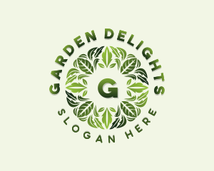 Nature Gardening Leaves logo design