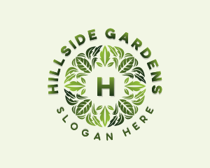 Nature Gardening Leaves logo design