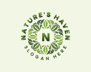 Nature Gardening Leaves logo design