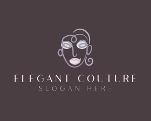 Couture Glamor Beauty Face logo