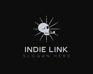 Skull Smoking Pipe logo
