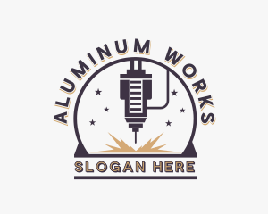 Laser CNC Metalworks logo design