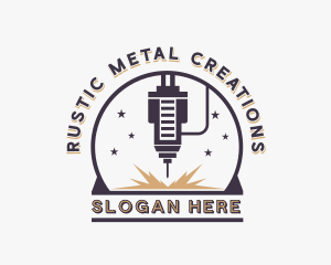 Laser CNC Metalworks logo design