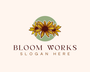 Maryland Black Eyed Susan Flower logo design