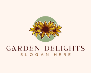 Maryland Black Eyed Susan Flower logo design