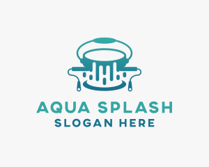 Acrylic Paint Bucket Renovation logo design