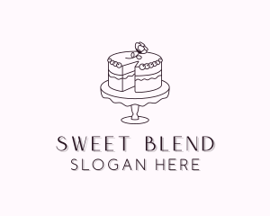 Sweet Flower Cake logo design