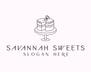 Sweet Flower Cake logo design