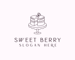 Sweet Flower Cake logo design