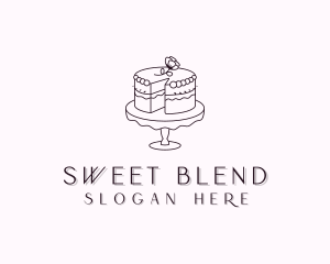 Sweet Flower Cake logo design