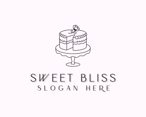 Sweet Flower Cake logo design