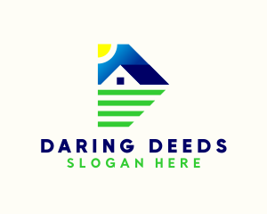 Housing Farm Field Letter D logo design