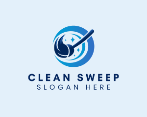 Broom Clean Housekeeping logo design