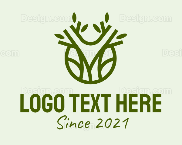 Minimalist Green Tree Logo