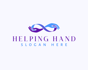 Infinity Loop Hands logo design