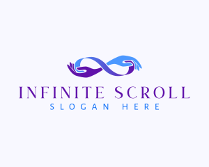 Infinity Loop Hands logo design