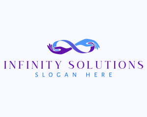 Infinity Loop Hands logo design