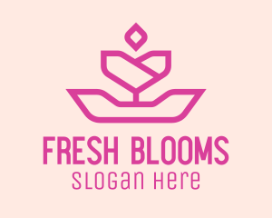 Pink Spring Tulip  logo design