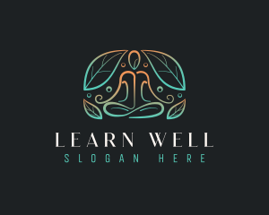 Leaf Wellness Meditation logo design