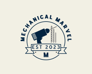 Mechanical Drill Tool logo design