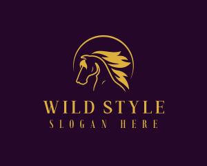 Premium Wild Stallion logo design